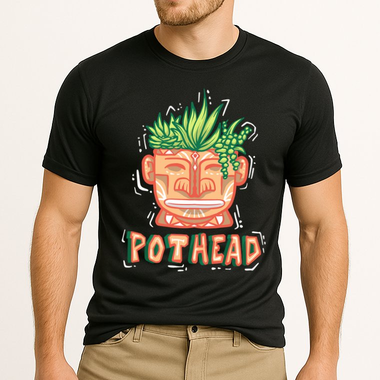 Pot Head Funny Cooling Performance Crew T-Shirt