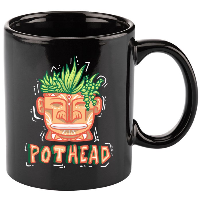 Pot Head Funny 11oz C Handle Ceramic Mug