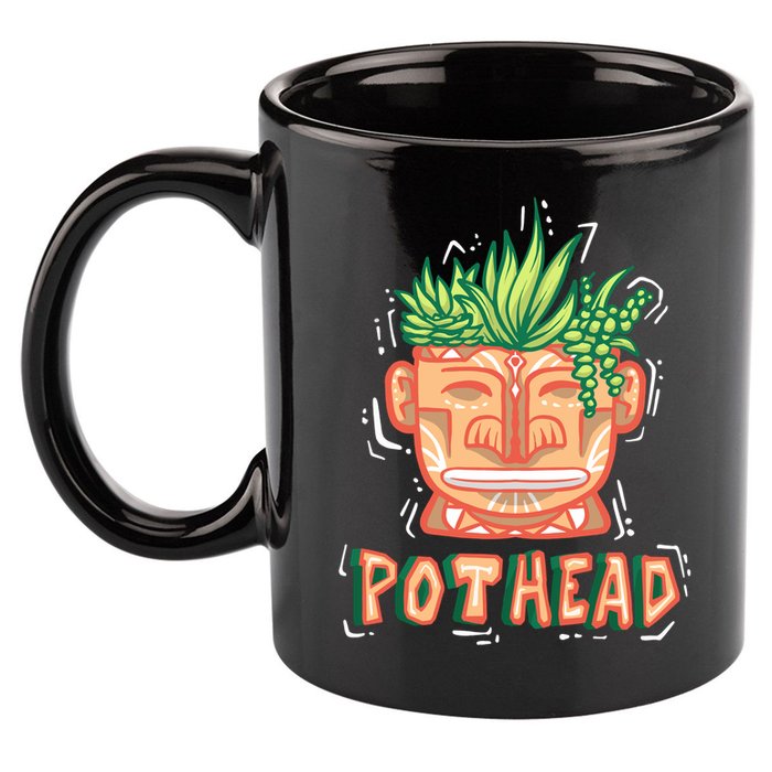 Pot Head Funny 11oz C Handle Ceramic Mug