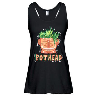 Pot Head Funny Ladies Essential Flowy Tank
