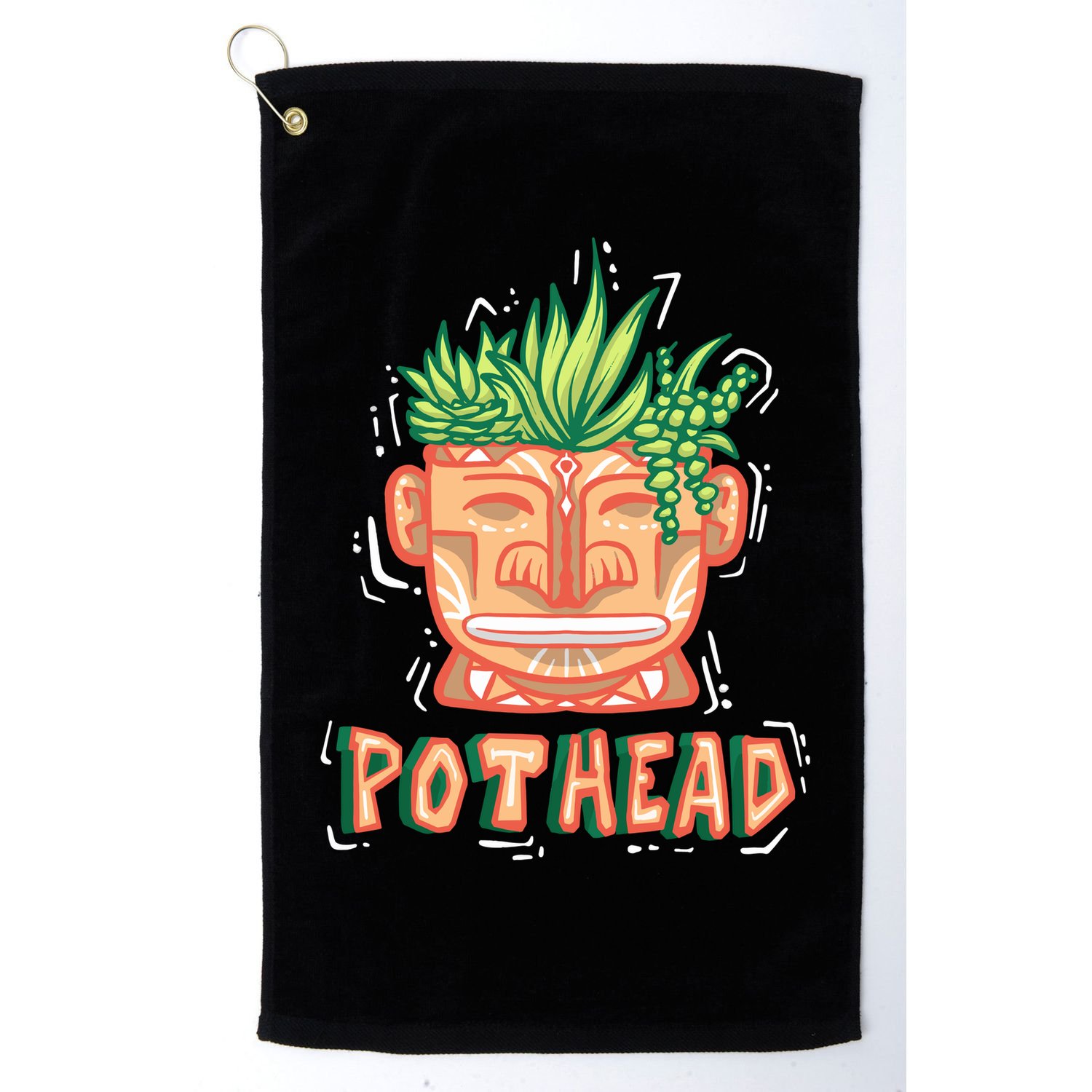 Pot Head Funny Golf Towel