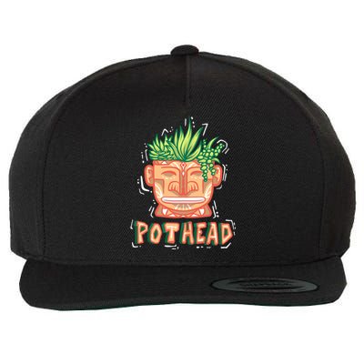 Pot Head Funny Wool Snapback Cap