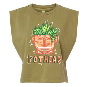 Pot Head Funny Garment-Dyed Women's Muscle Tee