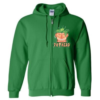 Pot Head Funny Full Zip Hoodie