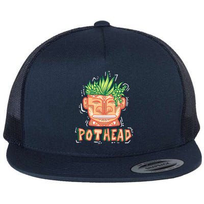 Pot Head Funny Flat Bill Trucker Hat