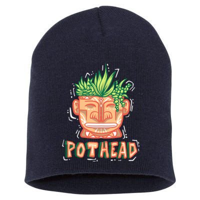 Pot Head Funny Short Acrylic Beanie