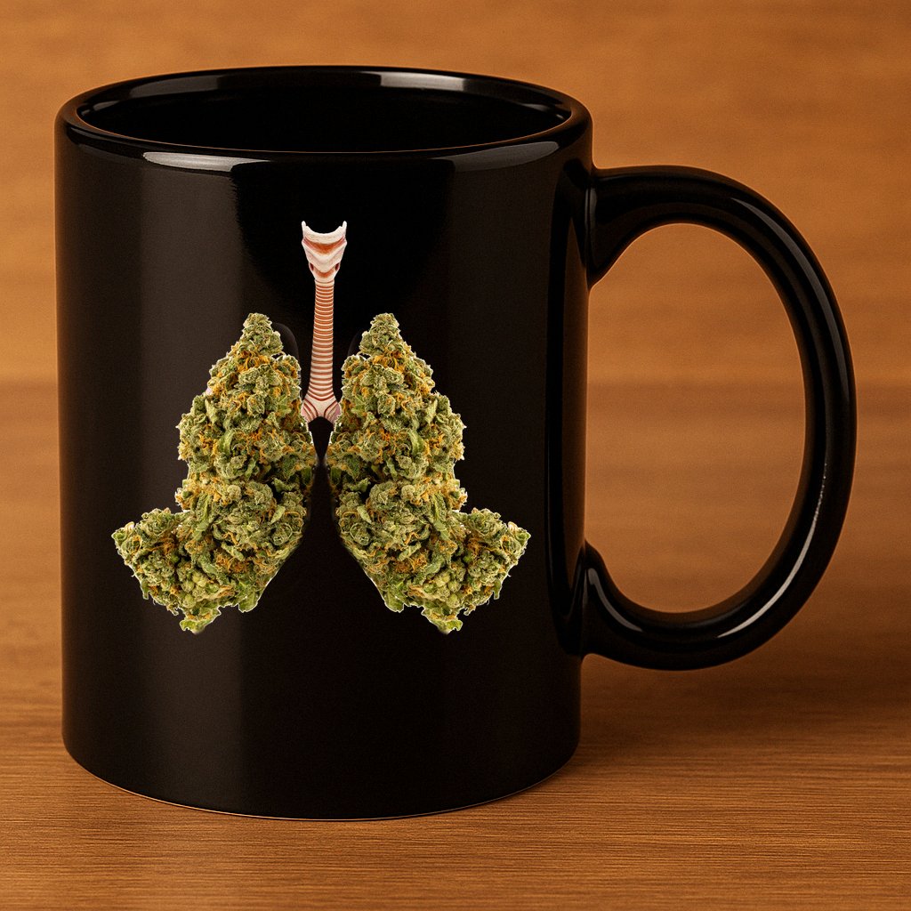 Pot Lungs 11oz C Handle Ceramic Mug