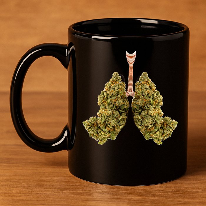 Pot Lungs 11oz C Handle Ceramic Mug