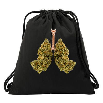 Pot Lungs Drawstring Bag