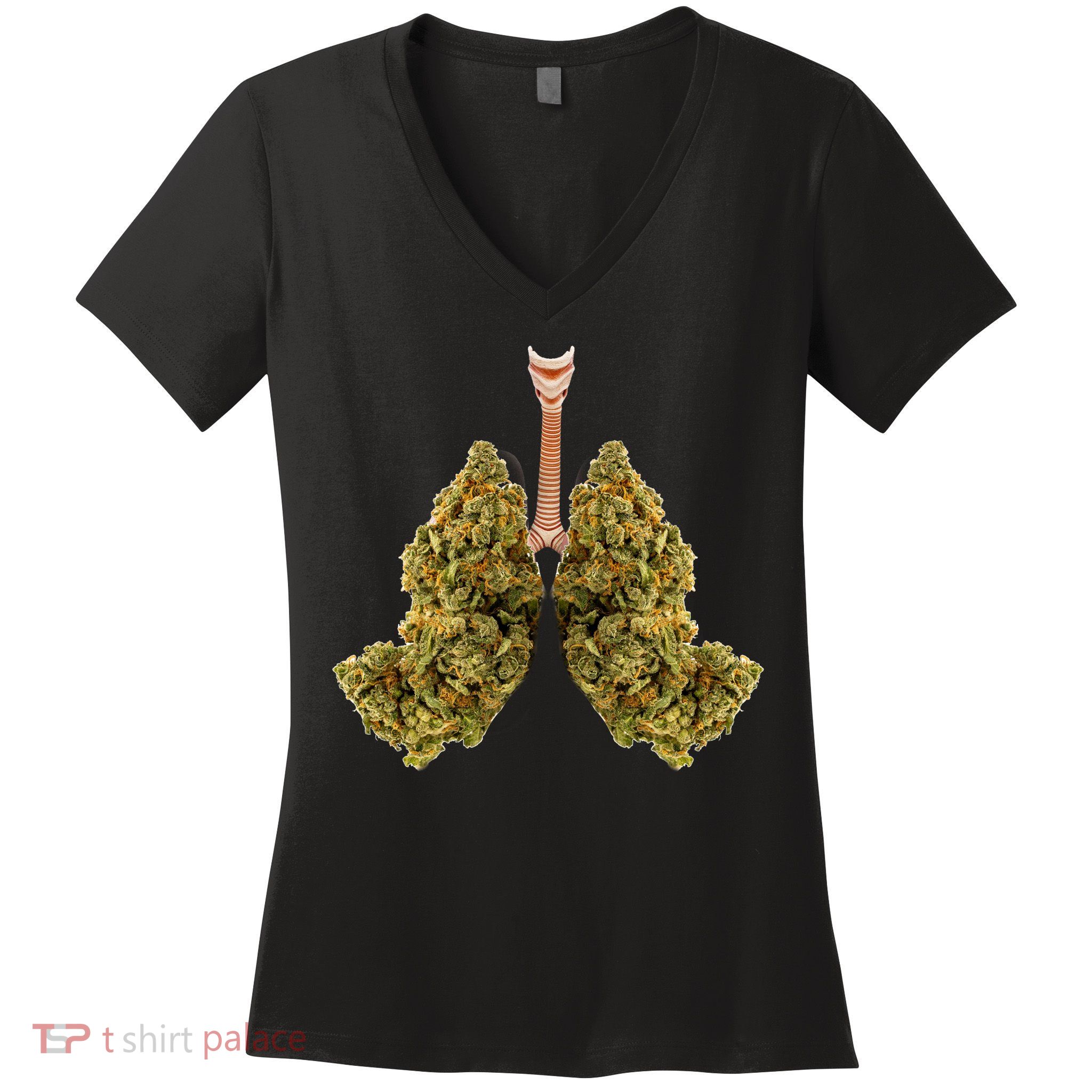 Pot Lungs Women's V-Neck T-Shirt