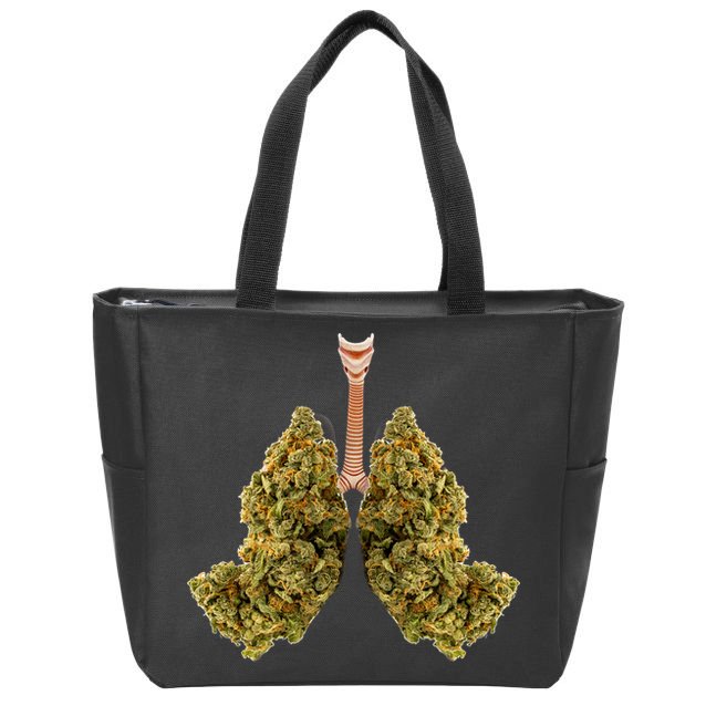 Pot Lungs Zip Tote Bag