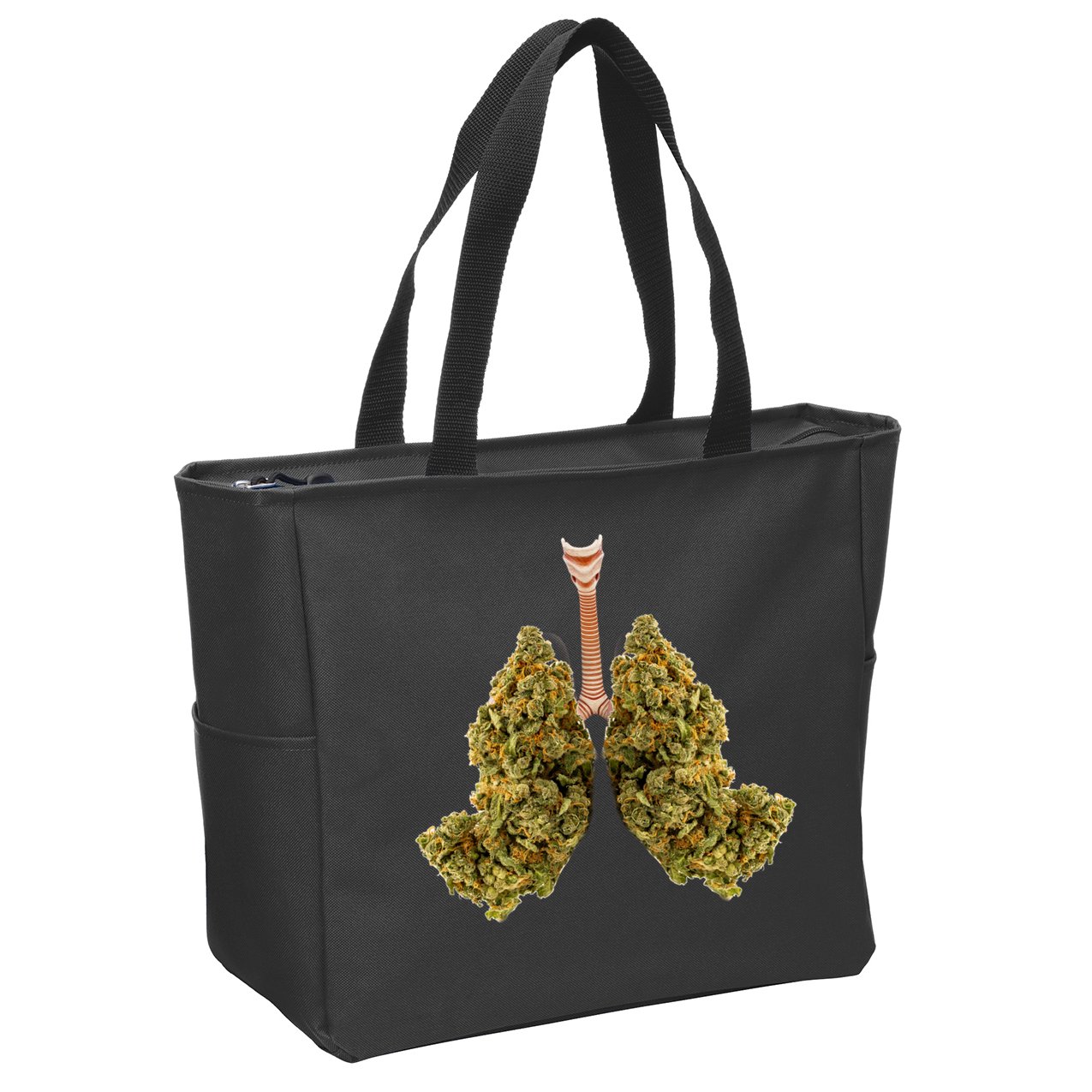 Pot Lungs Zip Tote Bag