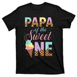 Papa Of The Sweet One Ice Cream 1st First Birthday Family T-Shirt