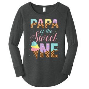 Papa Of The Sweet One Ice Cream 1st First Birthday Family Women's Perfect Tri Tunic Long Sleeve Shirt