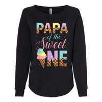 Papa Of The Sweet One Ice Cream 1st First Birthday Family Womens California Wash Sweatshirt