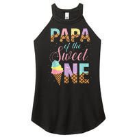 Papa Of The Sweet One Ice Cream 1st First Birthday Family Women's Perfect Tri Rocker Tank