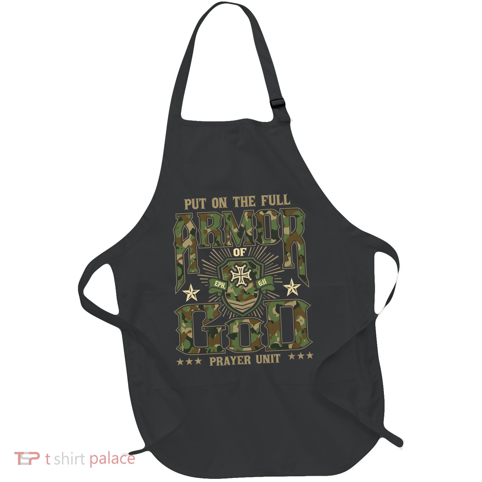 Put On The Full Armor Of God - Christian Religious Bible Full-Length Apron With Pockets