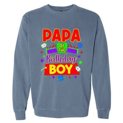 Papa Of The Toy Birthday Story Gift Garment-Dyed Sweatshirt