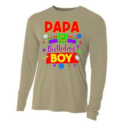 Papa Of The Toy Birthday Story Gift Cooling Performance Long Sleeve Crew