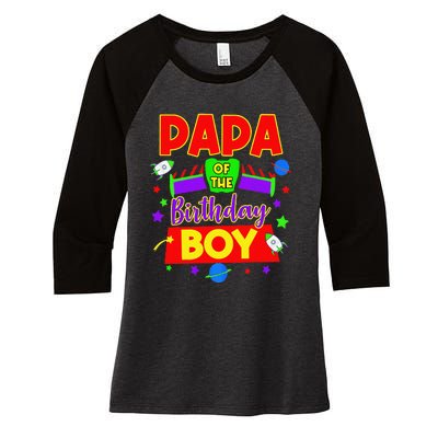 Papa Of The Toy Birthday Story Gift Women's Tri-Blend 3/4-Sleeve Raglan Shirt