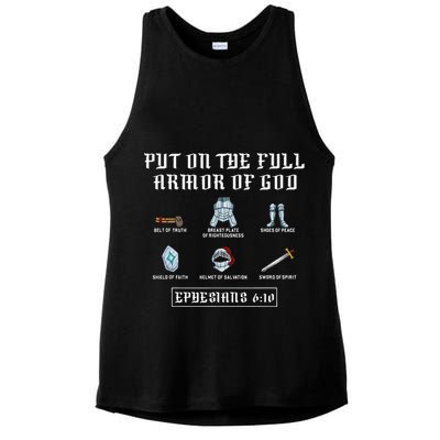 Put On The Full Armor Of God Funny Saying Christian Ladies PosiCharge Tri-Blend Wicking Tank