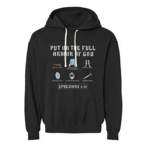 Put On The Full Armor Of God Funny Saying Christian Garment-Dyed Fleece Hoodie