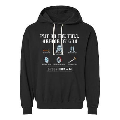 Put On The Full Armor Of God Funny Saying Christian Garment-Dyed Fleece Hoodie
