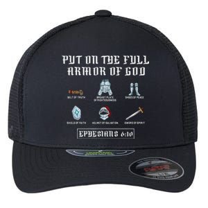 Put On The Full Armor Of God Funny Saying Christian Flexfit Unipanel Trucker Cap