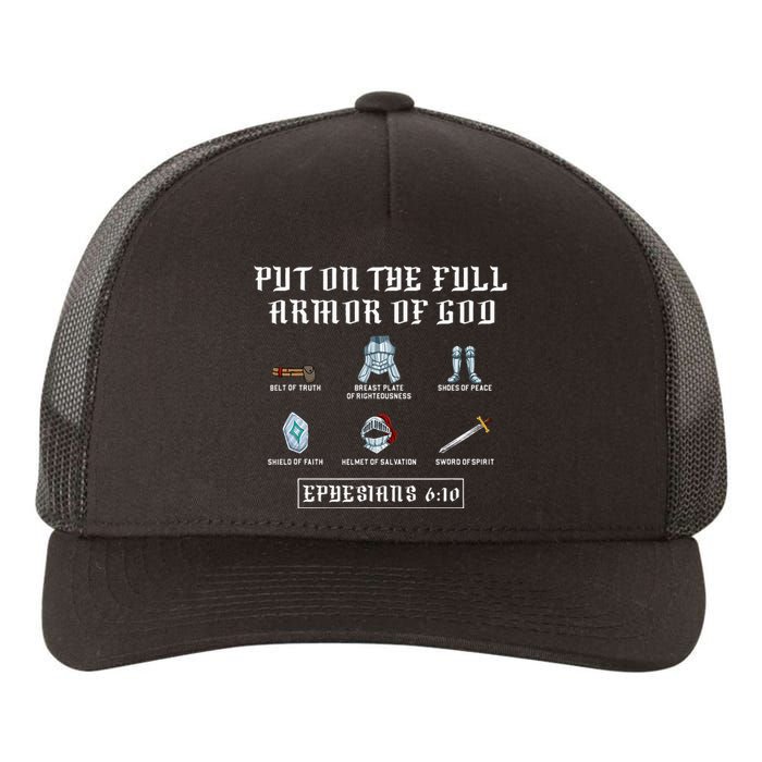 Put On The Full Armor Of God Funny Saying Christian Yupoong Adult 5-Panel Trucker Hat