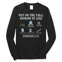 Put On The Full Armor Of God Funny Saying Christian Long Sleeve Shirt