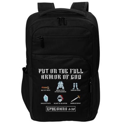 Put On The Full Armor Of God Funny Saying Christian Impact Tech Backpack