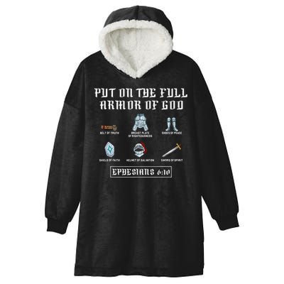 Put On The Full Armor Of God Funny Saying Christian Hooded Wearable Blanket