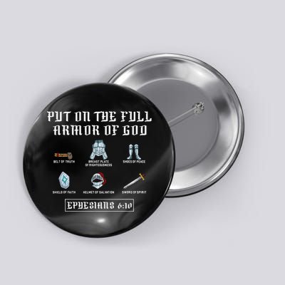Put On The Full Armor Of God Funny Saying Christian Button