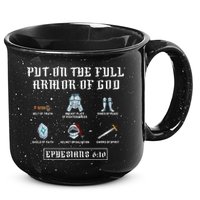 Put On The Full Armor Of God Funny Saying Christian 15oz Campfire Ceramic Mug