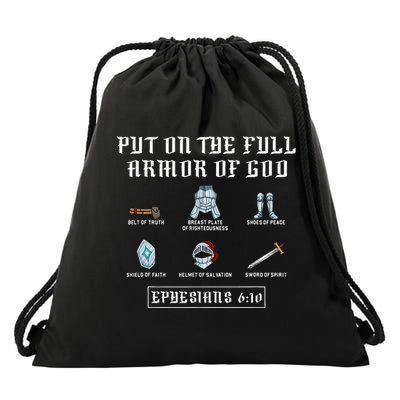 Put On The Full Armor Of God Funny Saying Christian Drawstring Bag