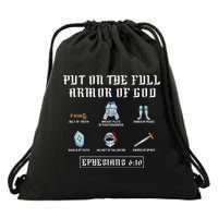 Put On The Full Armor Of God Funny Saying Christian Drawstring Bag