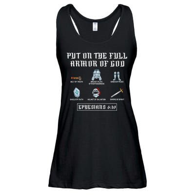 Put On The Full Armor Of God Funny Saying Christian Ladies Essential Flowy Tank