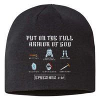 Put On The Full Armor Of God Funny Saying Christian Sustainable Beanie