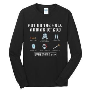 Put On The Full Armor Of God Funny Saying Christian Tall Long Sleeve T-Shirt