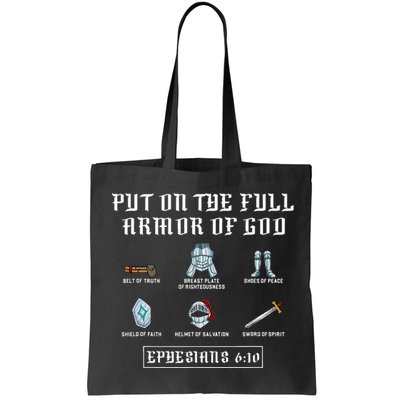 Put On The Full Armor Of God Funny Saying Christian Bag