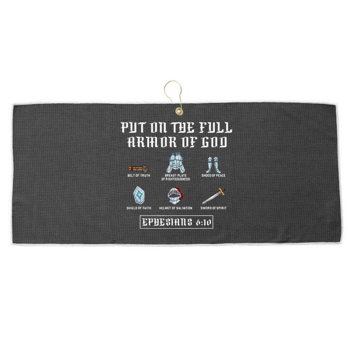 Put On The Full Armor Of God Funny Saying Christian Large Microfiber Waffle Golf Towel