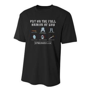 Put On The Full Armor Of God Funny Saying Christian Youth Performance Sprint T-Shirt