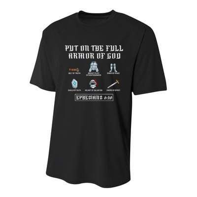 Put On The Full Armor Of God Funny Saying Christian Youth Performance Sprint T-Shirt