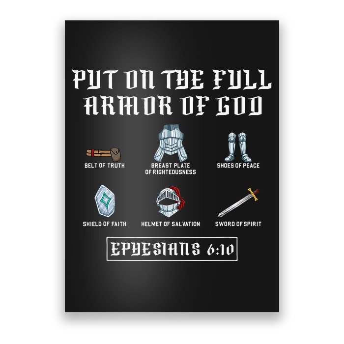 Put On The Full Armor Of God Funny Saying Christian Poster