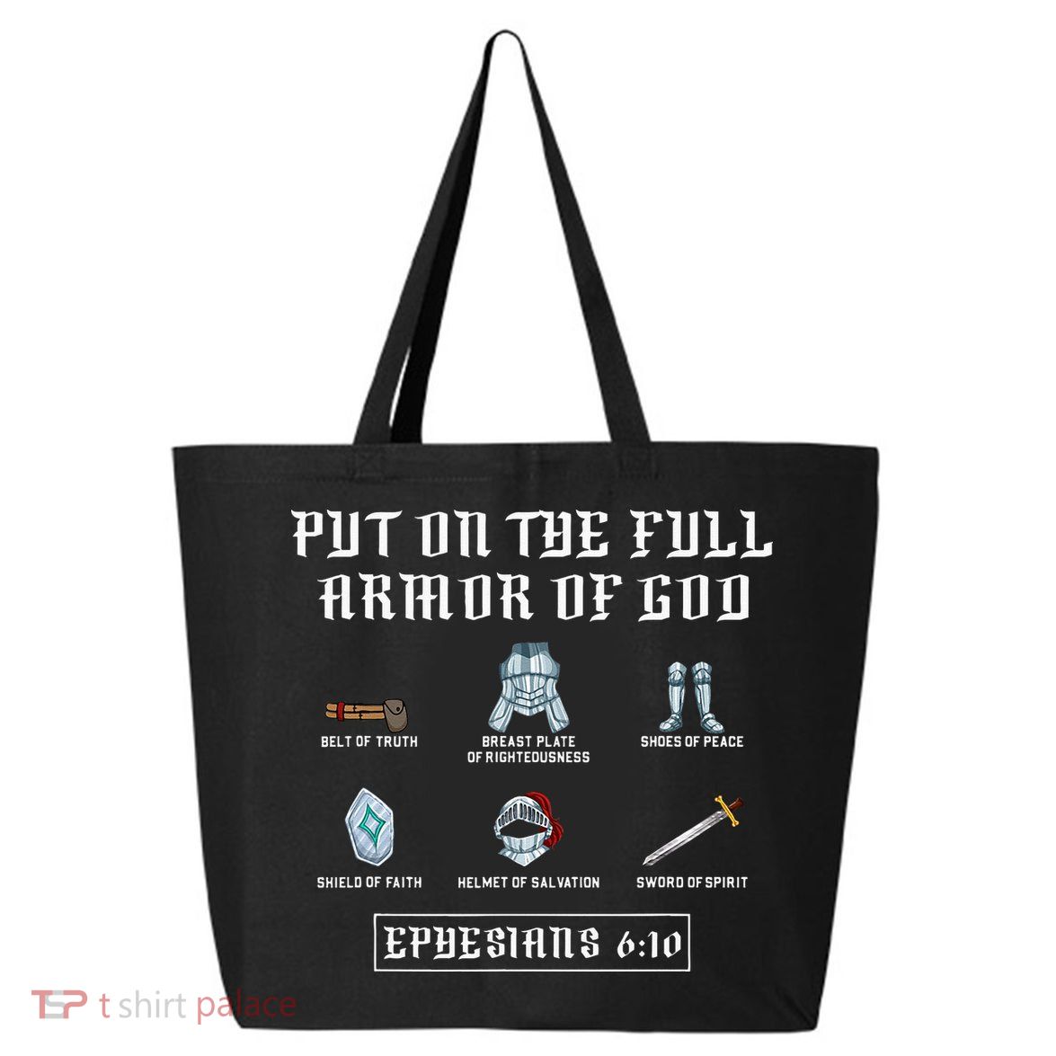 Put On The Full Armor Of God Funny Saying Christian 25L Jumbo Tote