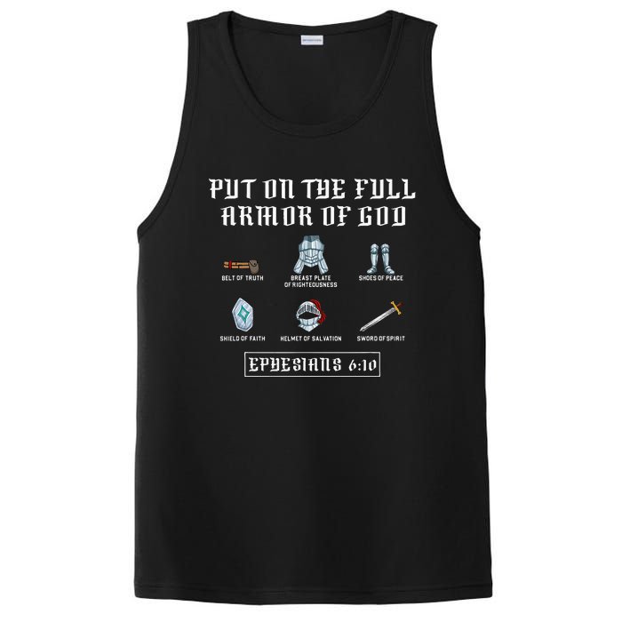 Put On The Full Armor Of God Funny Saying Christian PosiCharge Competitor Tank