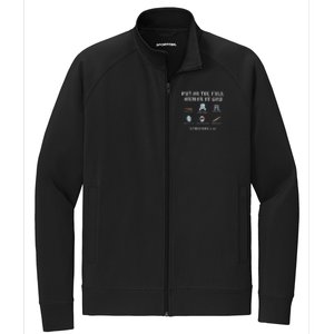 Put On The Full Armor Of God Funny Saying Christian Stretch Full-Zip Cadet Jacket