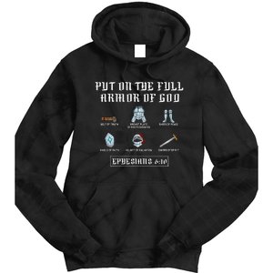 Put On The Full Armor Of God Funny Saying Christian Tie Dye Hoodie