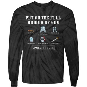 Put On The Full Armor Of God Funny Saying Christian Tie-Dye Long Sleeve Shirt