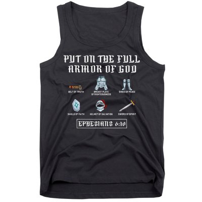 Put On The Full Armor Of God Funny Saying Christian Tank Top